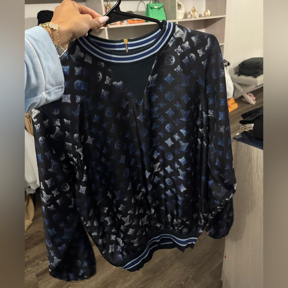 Louis Vuitton Navy and Black Monogram Jacket
